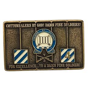 Cottonbalers Fine Soldier Belt Buckle Mens US Army 7th Infantry Regiment